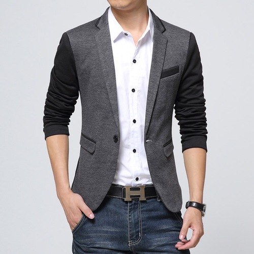 韩版秋季潮流新款西装男士青年上衣修身一粒扣休闲单西服男装外套