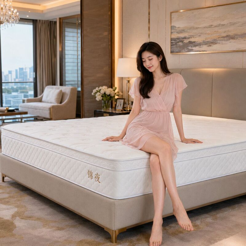 Cross-Border Compressed Roll-Packed Mattress Oem, Cost-Saving Logistics for Hotels, Dormitories, and Home Use, Popular Export Item, Memory Foam Spring Mattress