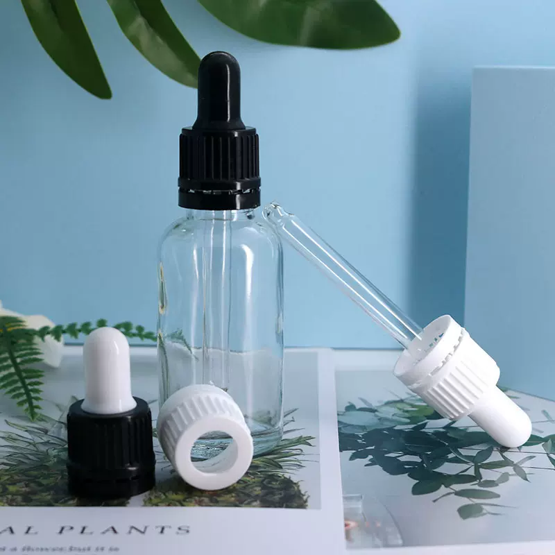 佳浩现货18牙加厚精油瓶原液瓶用粗纹防盗圈胶头滴管中圈护肤品