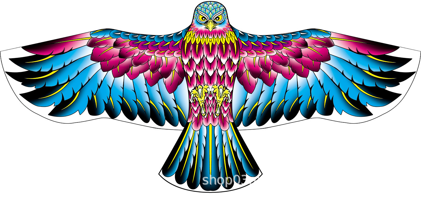 Weifang Eagle cometa al por mayor pastoral pájaros aterrorizadores de pájaros artefactos de la brisa fácil de volar niños dibujos animados adultos fabricantes de cometas