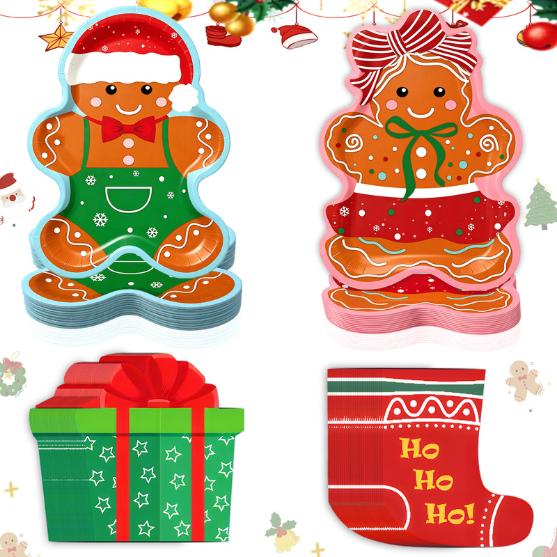 Amazon Christmas Gingerbread Man Dinner Plates Santa Claus Shaped Paper Plates Party Decorations Printed Paper Napkins Arrangement Amazon Christmas Gingerbread Man Dinner Plates Santa Claus Shaped Paper Plates Party Decorations Printed Paper Napkins Arrangement