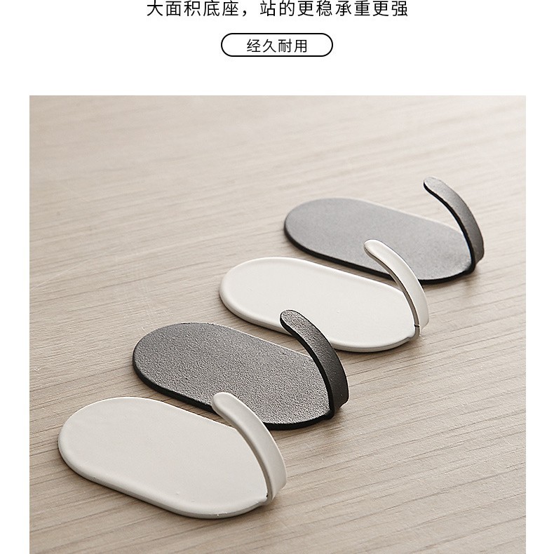 Gancho de hierro 10 piezas cocina multifuncional sin punzonado fuerte pasta de acero inoxidable gancho de pared de carga