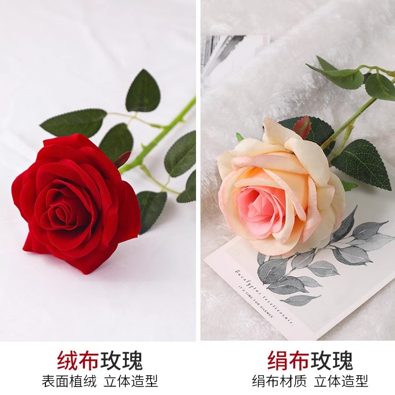 Rosas flores de imitación nuevo ramo de flores de plástico flor ornamentos decoración flor de boda ramo de flores falsas