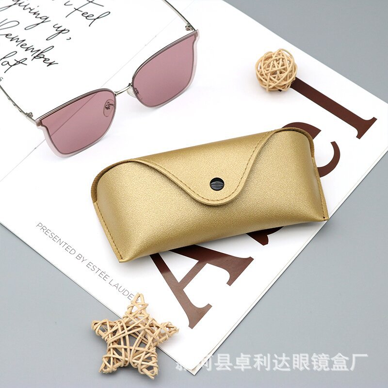 De alta calidad de cuero gafas caso gafas de sol miopía gafas caso anti-presión gafas de sol caso personalizable LOGO venta al por mayor