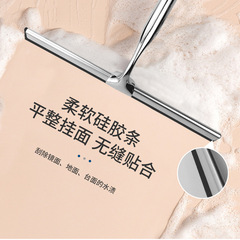 Stainless steel glass wiper window cleaning tool glass brush bathroom tiles with hook glass scraper