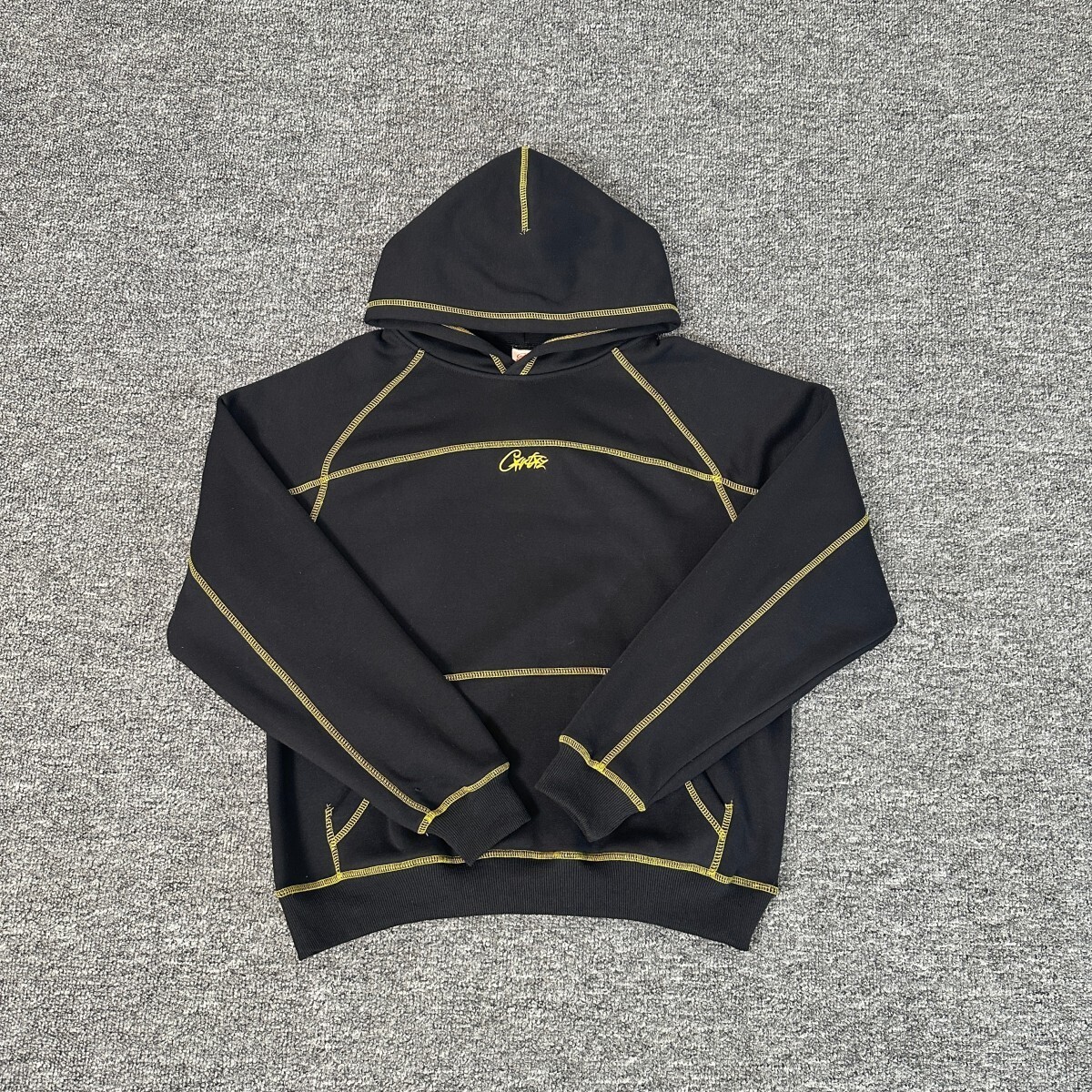 Corteiz marca de moda estadounidense Alcatraz con cremallera sudadera con capucha suelta traje de calle con estampado de letras suéter hombres