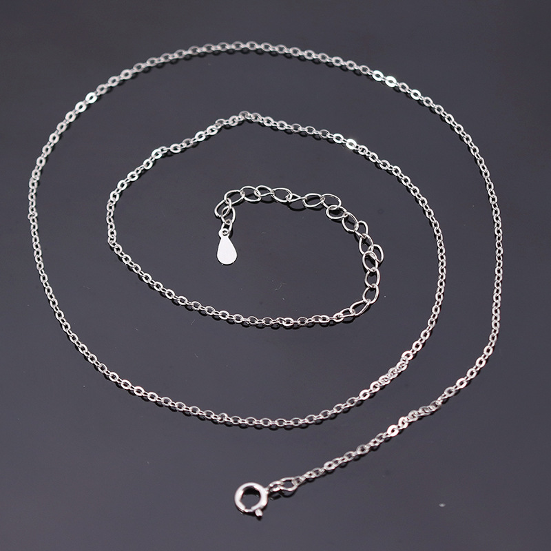 Cadena de caja de collar de plata esterlina S925 cadena en forma de O Cadena de onda de agua cadena estrellada Cruz cadena femenina Cadena de clavícula cadena al por mayor