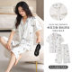 With chest pad 100 cotton pajamas women's summer cardigan short sleeve cropped pants plus size 200kg home clothing thin suit