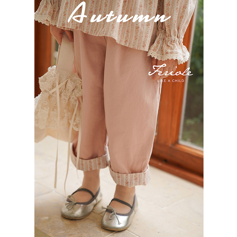 JERA ropa para niños camisa de estilo de corte de las niñas 2024 primavera nuevo estilo francés para niños camisa de muñeca floral para niños