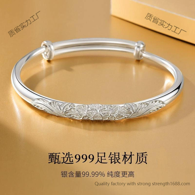 Серебряный браслет для женщин-мам, чистое серебро для мам и пожилых людей, День женщины, день рождения, чистое серебро оптом, бесплатная доставка