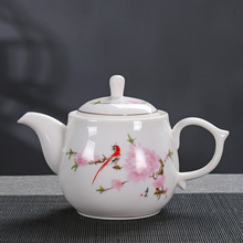 耐高温陶瓷茶壶带过滤网家用白瓷酒店餐厅办公泡茶壶功夫茶具