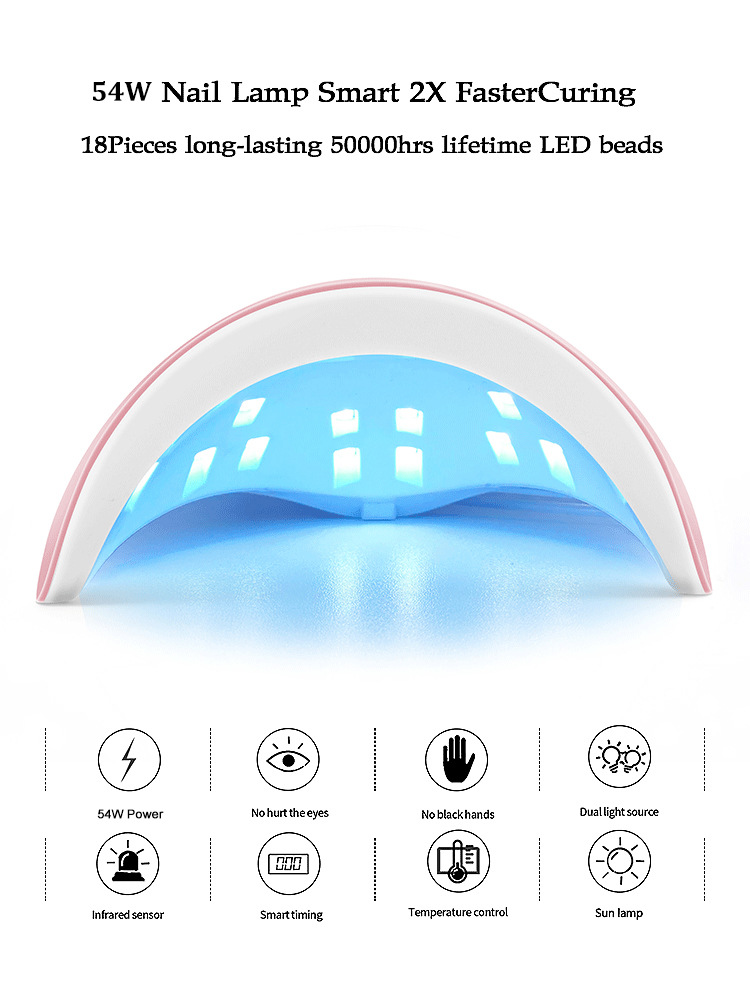 Description Picture 4 of item18LED Nail Dryer Lamp With Automatic Sensor UV Light USB For All Gels Professional Manicure Pedicure Nail Epuipment Tools Home