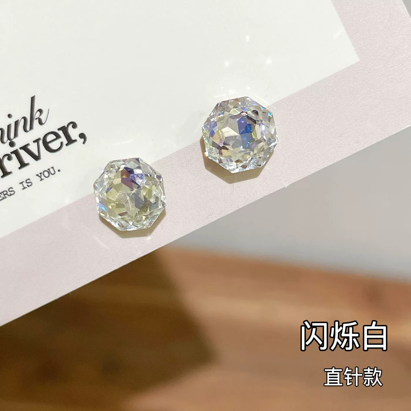 Stud Earrings (Millennium Rose) 8 mm rose‑cut zircon, straight‑pin and flat‑back screw options, assorted colors