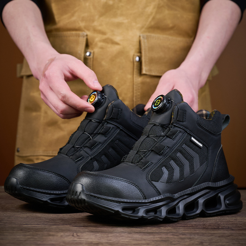 劳保鞋男款无铁绝缘鞋劳保鞋钢包头防砸防刺穿防滑绝缘轻便工作鞋