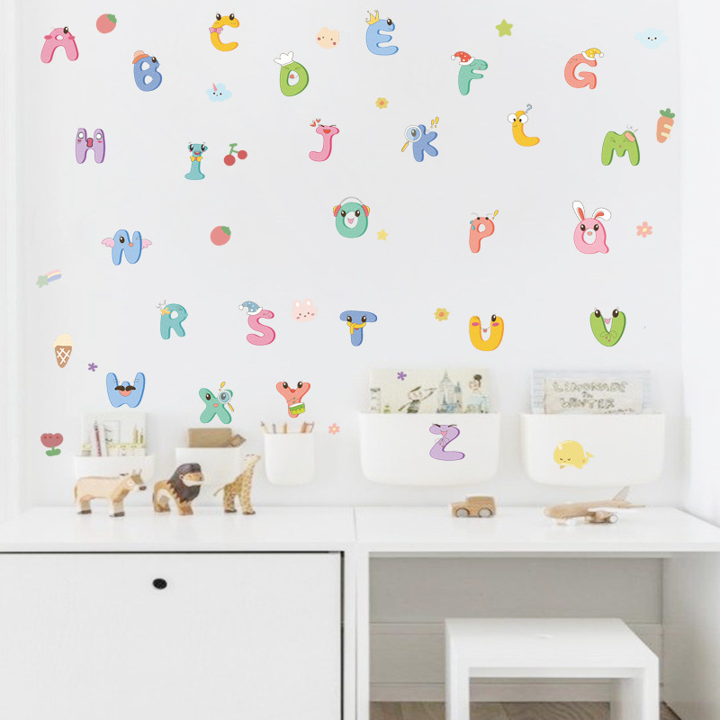 New Cartoon Preschool Education 26 English Letters Wall Stickers display picture 6