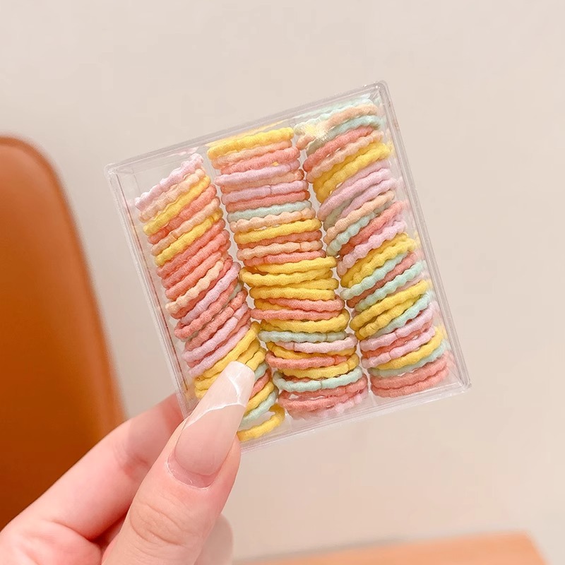 Dibujos animados para niños lindo pulgar lazo para el cabello bebé no daña el cabello cuerda alta elástico banda elástica cuerda para el cabello accesorios para el cabello