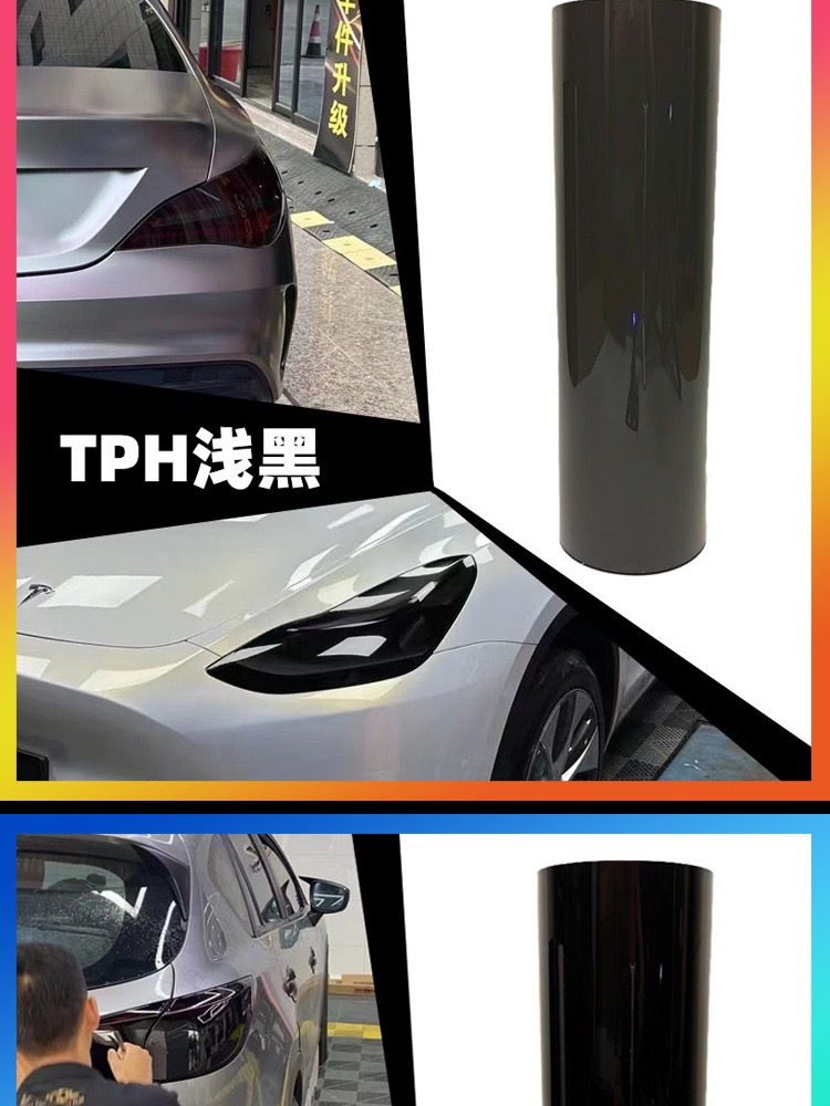 Foreign trade explosions car TPU blackened light film self-healing protection anti-scratch car headlight color change film tail light film