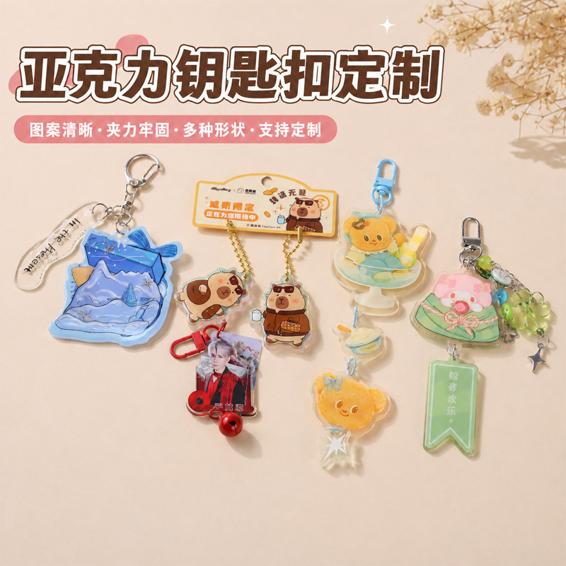 Chiikawa acrylic keychain custom-made, creative and cute cartoon anime merchandise, backpack decoration pendant Chiikawa acrylic keychain custom-made, creative and cute cartoon anime merchandise, backpack decoration pendant