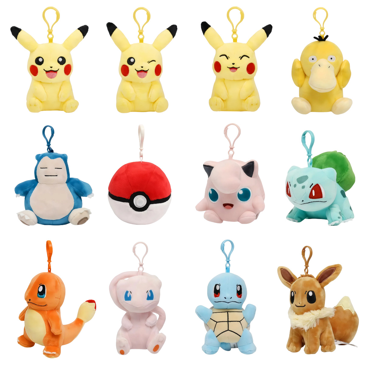 Genuina muñeca Pokémon Pikachu colgante de llaver Pokémon tortuga elfo Jenny tortuga pequeño dragón de fuego