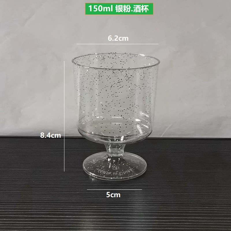 Disposable wineglass, champagne glass, transparent plastic mousse