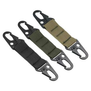 Webbing Keychain Hook Factory Mountaineering Hook Tactical Nylon Backpack Carabiner Triangle Buckle High Load-Bearing Portable