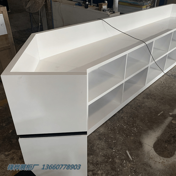 销售复古前台收款吧台转角柜台商场专柜展示台