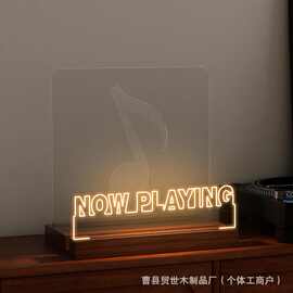 跨境木质唱片收纳架家用可挂墙乙烯基唱片收藏架CD光盘专辑展示架