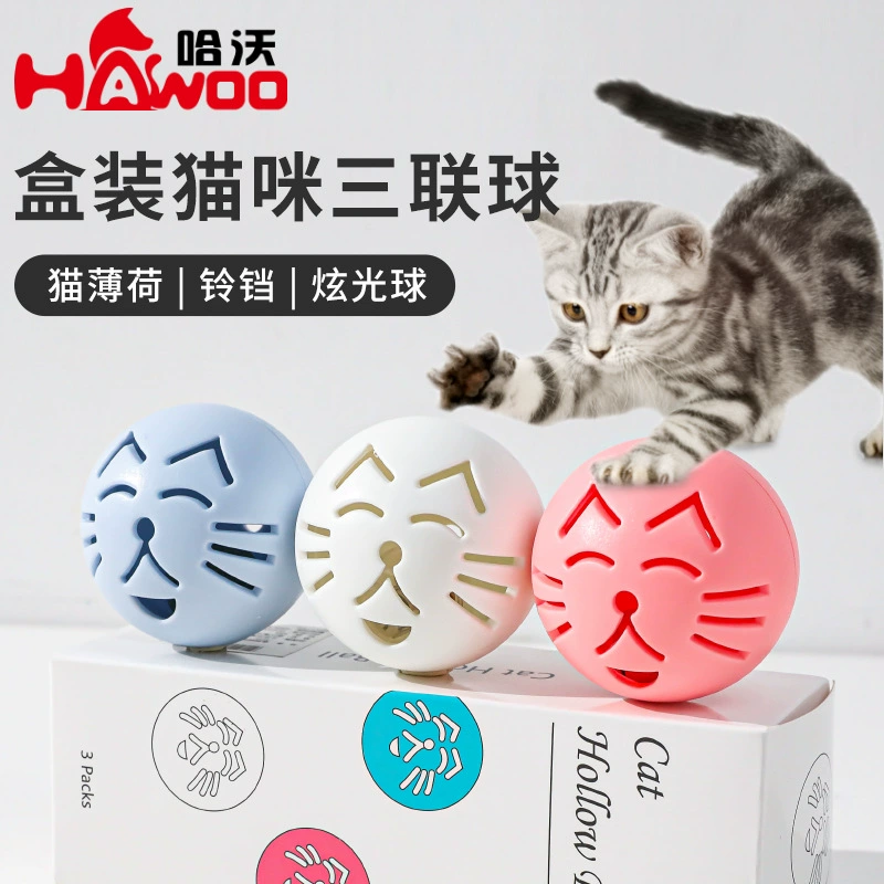 Кошачья игрушка дразнит кошка тройной мяч кот от привет