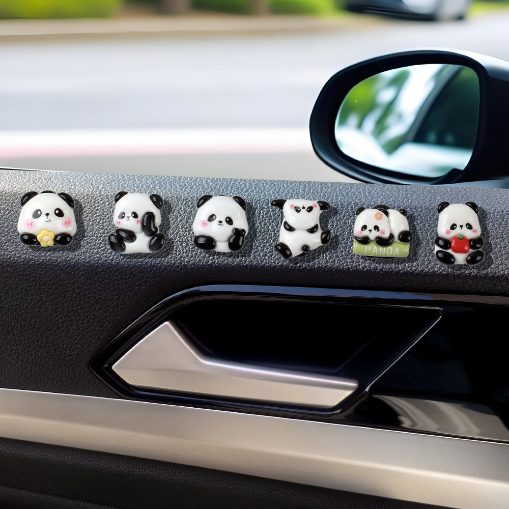 Gancho de coche delantero lindo panda multifunción coche pequeño gancho en coche copiloto gancho adhesivo gancho gancho rojo de red
