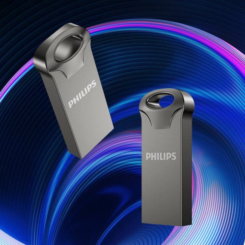 Unidad flash USB de alta velocidad Philips de 32G/64G, compatible con teléfonos móviles y ordenadores, fabricada en material metálico, resistente al agua y a los golpes, transmisión estable.