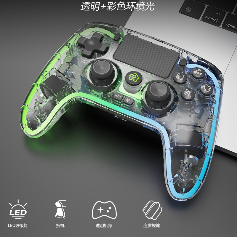 [Manufacturer Promotion] Ps4 Bluetooth Controller Transparent Ps4 Wireless Controller with Rgb Light Ps4 Wireless Controller