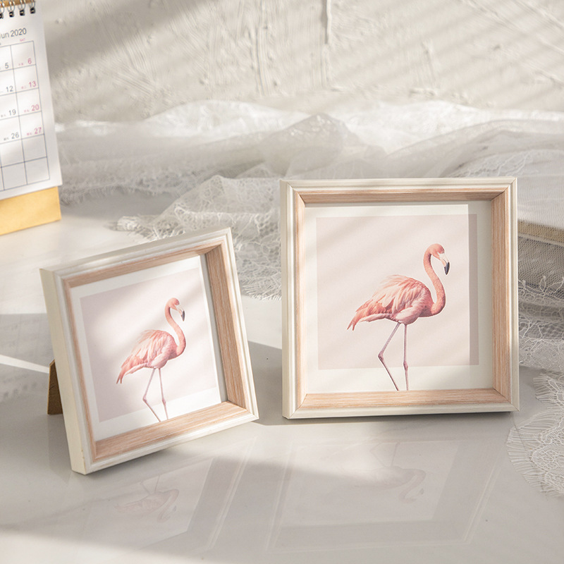 Lightweight Resin Photo Frame Square Photo Washing Photo Frame Hanging Dual-purpose Modern Simple Photo Frame Small Table