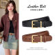 Women's Belt Thin 2024 New All-match Genuine Leather Fashion Belt Women's Decorative Suit Jeans with Black Simple