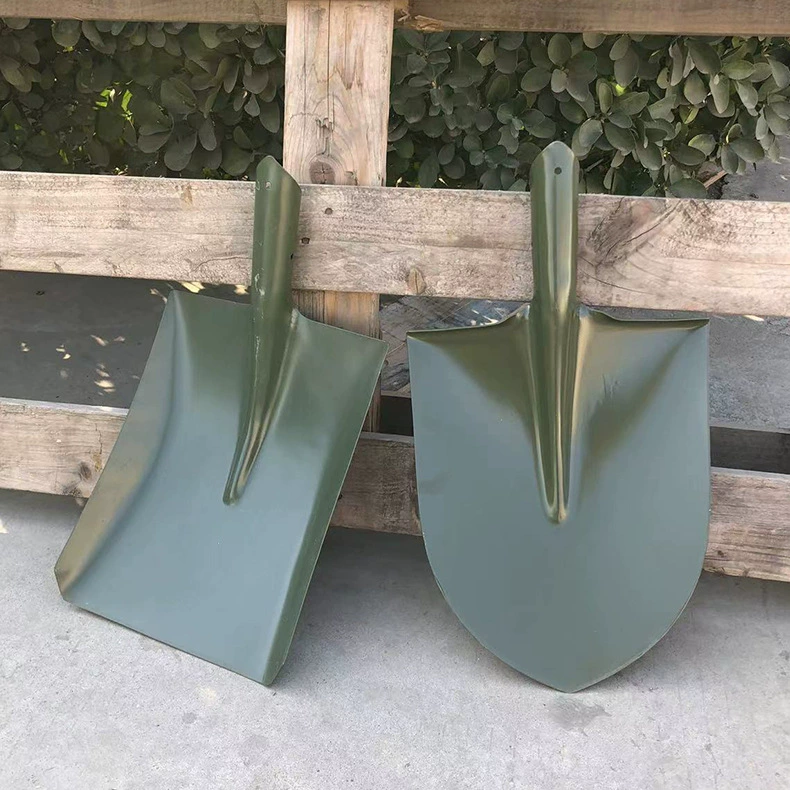 Цельная зеленая Лопата Квадратная Лопата Головка лопаты из марганцевой стали Закаленная Лопата Контроль над наводнениями Спасательная стальная Лопата Головка