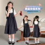 女童天丝牛仔背带裙