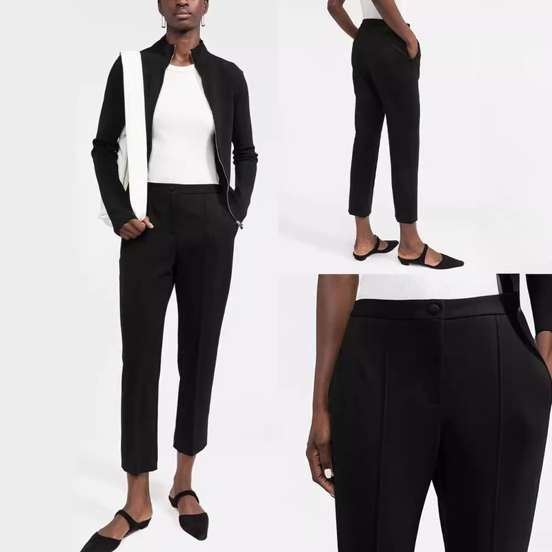 House Special Discount Niche Original Slim Fit Casual Loose High-Waisted Straight-Leg Ankle-Length Dress Pants for Women