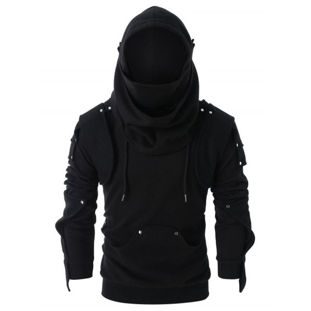 Felpa con cappuccio uomo vintage con maschera e borchie_voghion.com