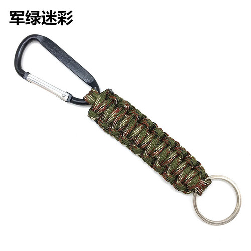Survival Parachute Cord Climbing Buckle Keychain Seven-Core Parachute Cord Handmade Keychain Outdoor Climbing Camping Picnic