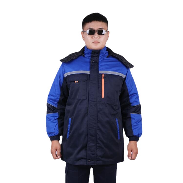 Invierno de algodón grueso tira reflectante desmontable chaqueta de algodón quinta generación de chaqueta de algodón caliente al por mayor hombre