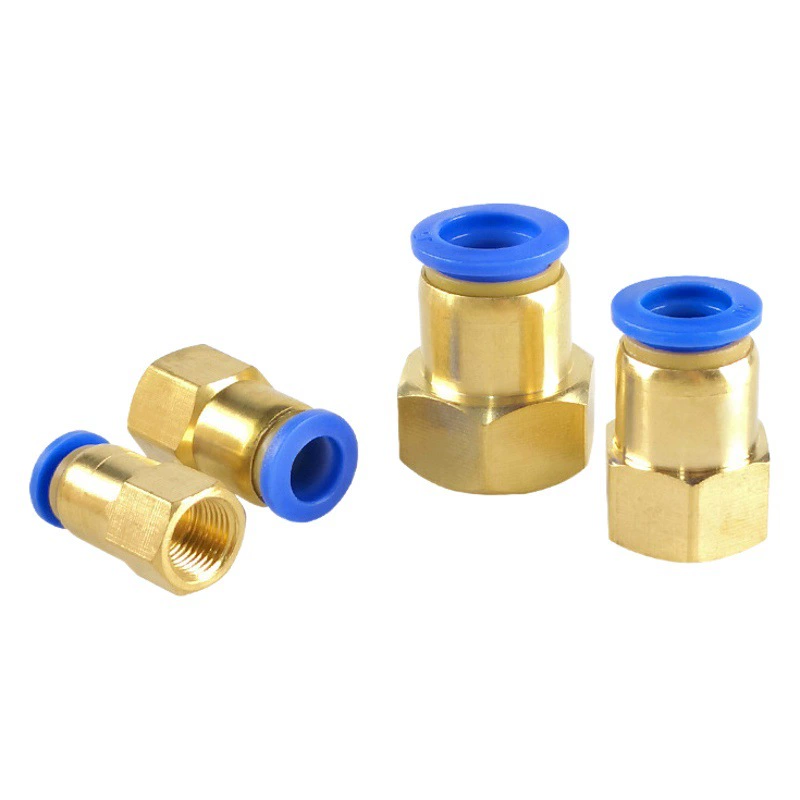 Медный шланг, пневматическая воздушная труба, быстроразъемный соединитель, внутренняя резьба, прямая PCF6-01/8-02/10-03/12-04