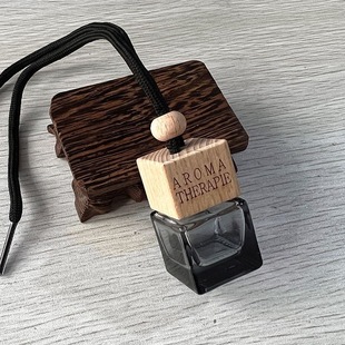 Transparent Black Beech Cover 8ML Essence Oil Bottle Car Pendant Perfume Bottle Pendant Car Interior Decoration Ornaments