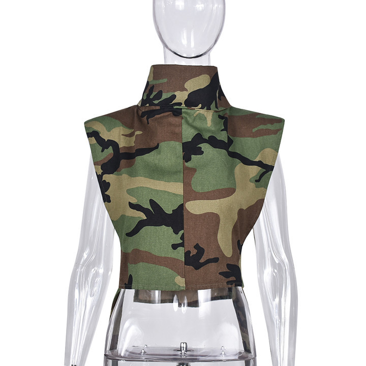 9189TD Nazada Ropa de Mujer, Novedad 2024, Chaleco Corto de Mezclilla Lavada con Cuello Fruncido sin Mangas para Mujer, Estilo Laboral, de Amazon.
