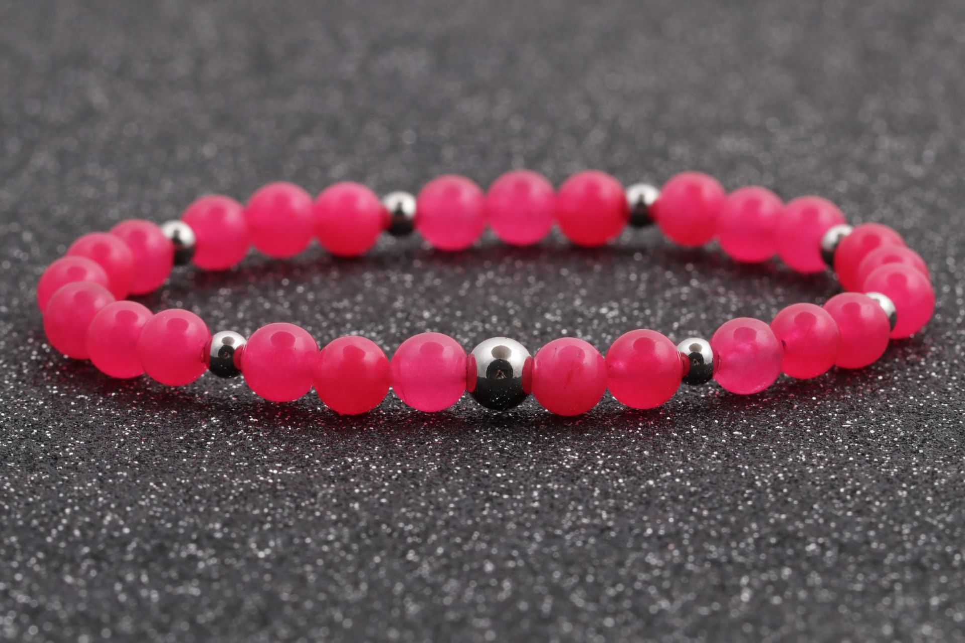 Europa y los Estados Unidos transfronterizos 6MM ojo de tigre ágata línea elástica cuentas pulseras pulseras granada brazalete de regalo para hombres y mujeres