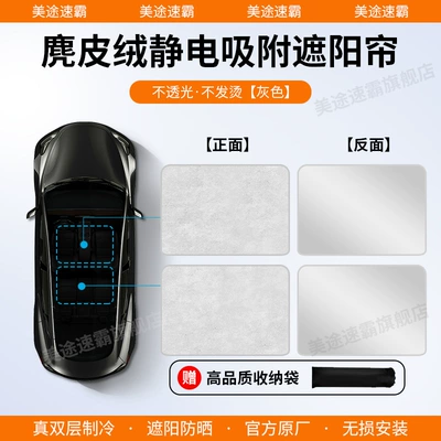 Sunroof Sun Protection and Heat — Car curtains - audi-q5sportback-silicone-suede-electrostatic-adsorption-original-car-color