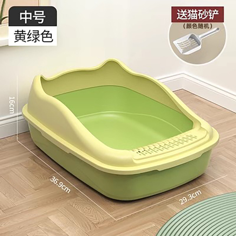 Basina de arena para gatos super grande anti-spillado exterior inodoro para gatos anti-odor enorme lavabo de arena para gatos abierto lavabo de orina para excremento de arena para gatos