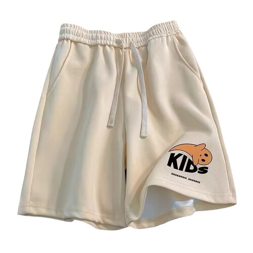 2024 American Street Sport Shorts for Men - Summer Loose Plus Size Basketball High Street Fashion Sweatpants - 5-inch Mid-calf Pants