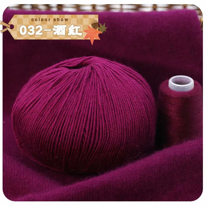 Lavado sin encogimiento Hilo de Cachemira de 3 hilos tejido a mano suave y ajustado bufanda de bebé sombrero abrigo hilo tejido a mano lana tejida a mano