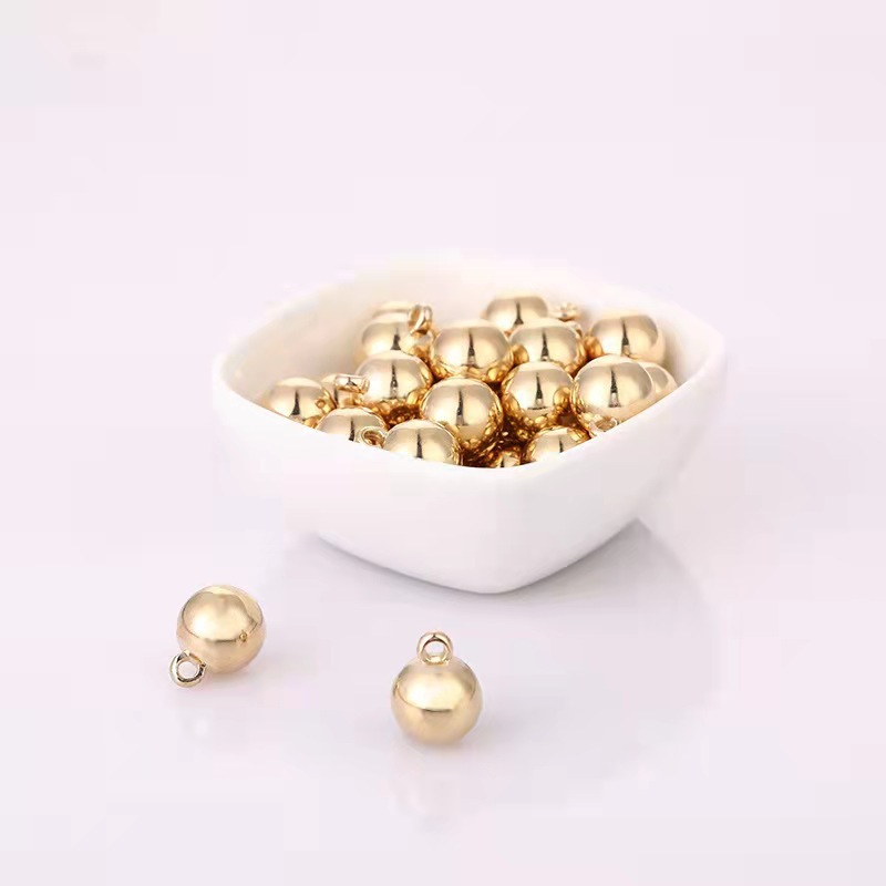 メッキccb光沢ラウンドボールペンダントブレスレットネックレス耳diy商品アクセサリー卸売
