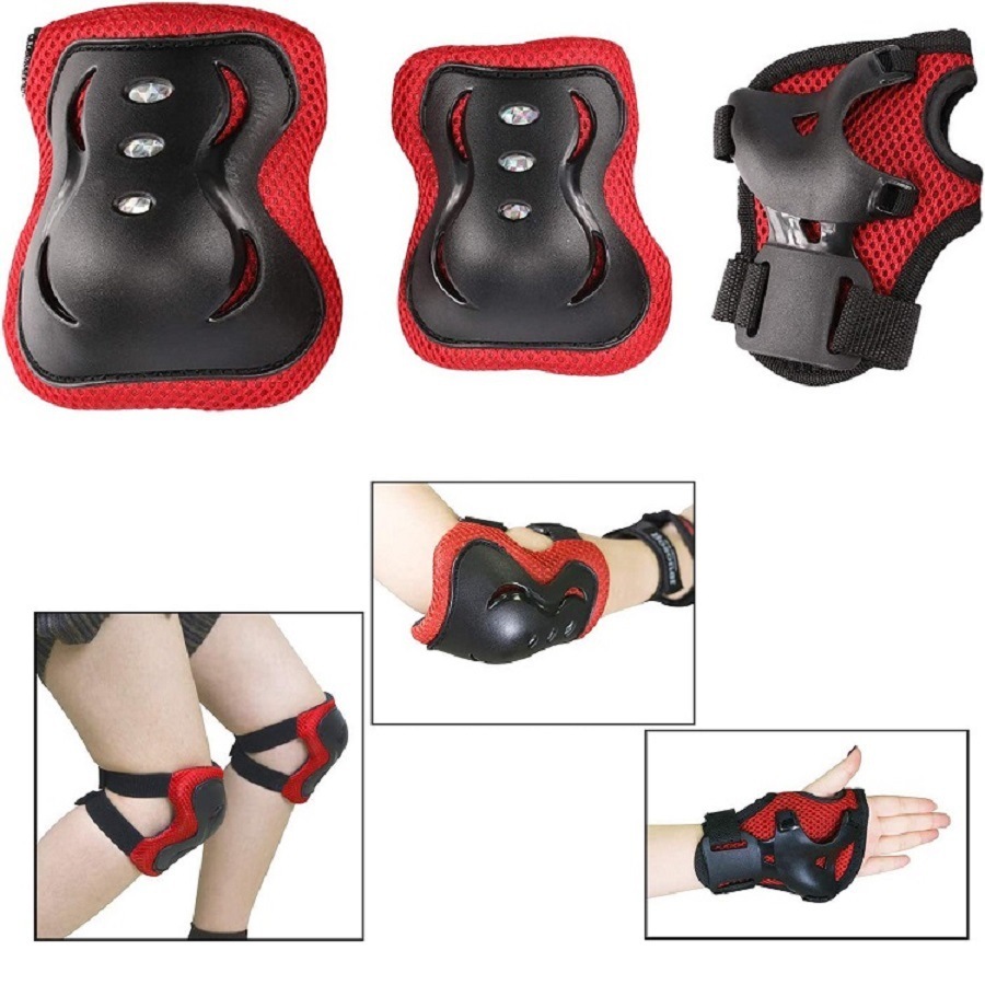 Protector de ciclismo deportivo para niños Juego de 6 piezas Monopatín Bicicleta de equilibrio Patinaje sobre ruedas Patinaje Mariposa Rodilleras Coderas