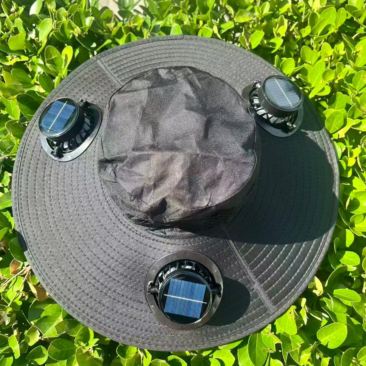 Air fan, black round square steel wire